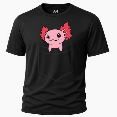 Axolotl In The Pocket Cute Baby Axolotl Cooling Performance Crew T-Shirt