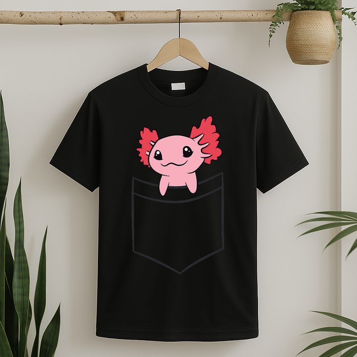 Axolotl In The Pocket Cute Baby Axolotl T-Shirt