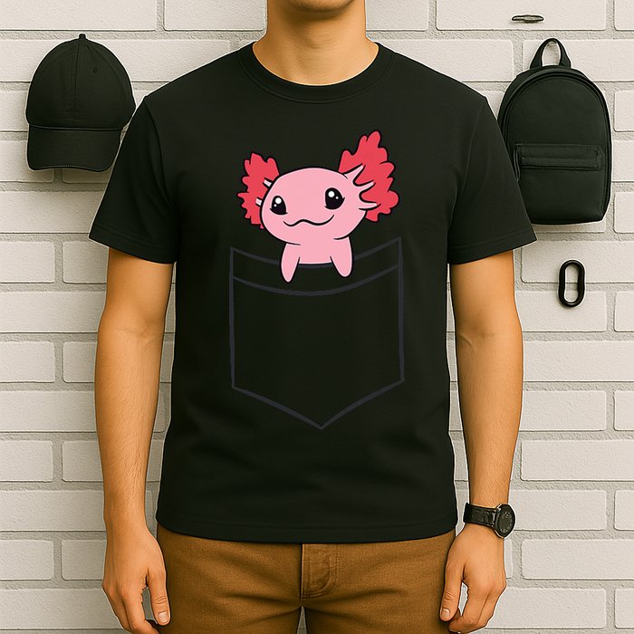 Axolotl In The Pocket Cute Baby Axolotl T-Shirt