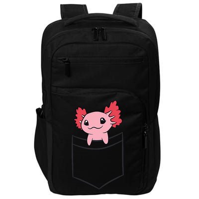 Axolotl In The Pocket Cute Baby Axolotl Impact Tech Backpack
