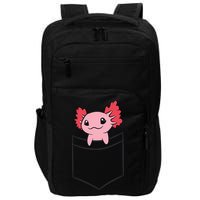 Axolotl In The Pocket Cute Baby Axolotl Impact Tech Backpack