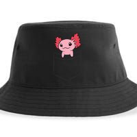 Axolotl In The Pocket Cute Baby Axolotl Sustainable Bucket Hat
