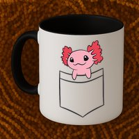 Axolotl In The Pocket Cute Baby Axolotl Mug