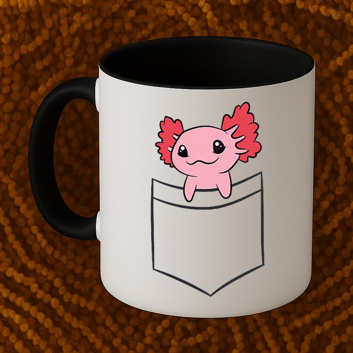 Axolotl In The Pocket Cute Baby Axolotl Mug