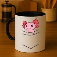 Axolotl In The Pocket Cute Baby Axolotl Mug