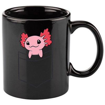 Axolotl In The Pocket Cute Baby Axolotl 11oz C Handle Ceramic Mug