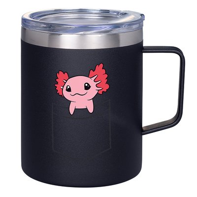 Axolotl In The Pocket Cute Baby Axolotl 12oz Stainless Steel Coffee Mug