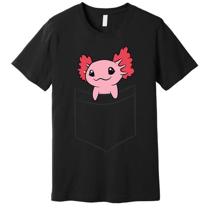 Axolotl In The Pocket Cute Baby Axolotl Premium T-Shirt