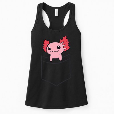 Axolotl In The Pocket Cute Baby Axolotl Womens Tank Top