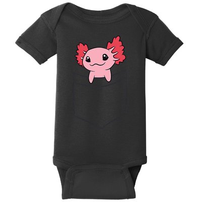 Axolotl In The Pocket Cute Baby Axolotl Baby Bodysuit