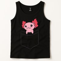 Axolotl In The Pocket Cute Baby Axolotl Tank Top