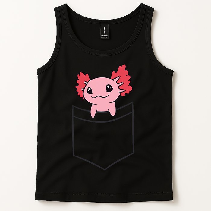 Axolotl In The Pocket Cute Baby Axolotl Tank Top