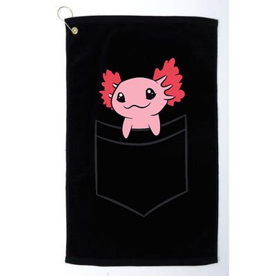 Axolotl In The Pocket Cute Baby Axolotl Golf Towel