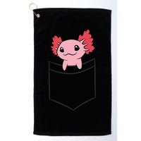 Axolotl In The Pocket Cute Baby Axolotl Golf Towel