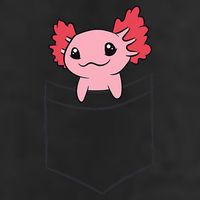 Axolotl In The Pocket Cute Baby Axolotl Golf Towel