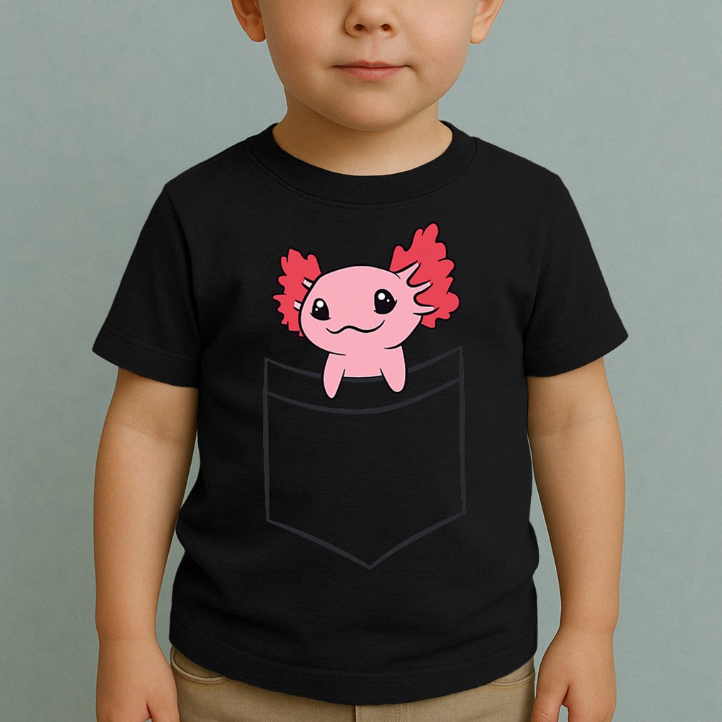 Axolotl In The Pocket Cute Baby Axolotl Toddler T-Shirt