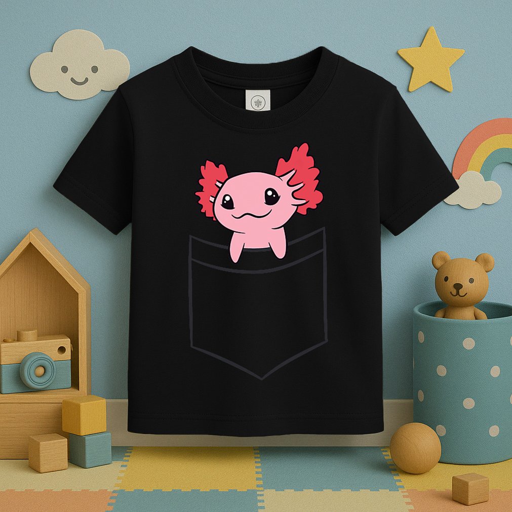 Axolotl In The Pocket Cute Baby Axolotl Toddler T-Shirt
