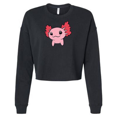 Axolotl In The Pocket Cute Baby Axolotl Cropped Pullover Crew