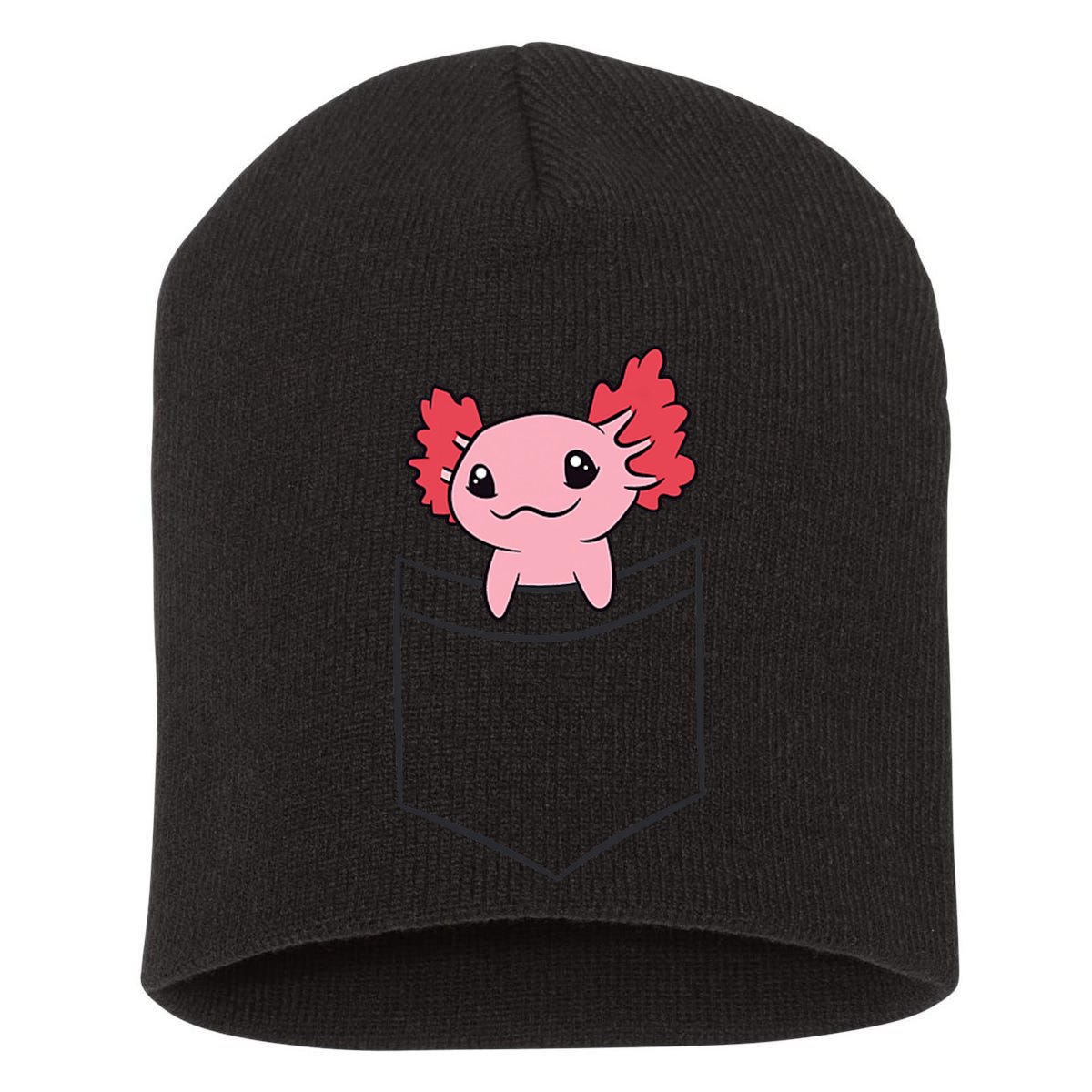Axolotl In The Pocket Cute Baby Axolotl Short Acrylic Beanie