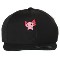 Axolotl In The Pocket Cute Baby Axolotl Wool Snapback Cap