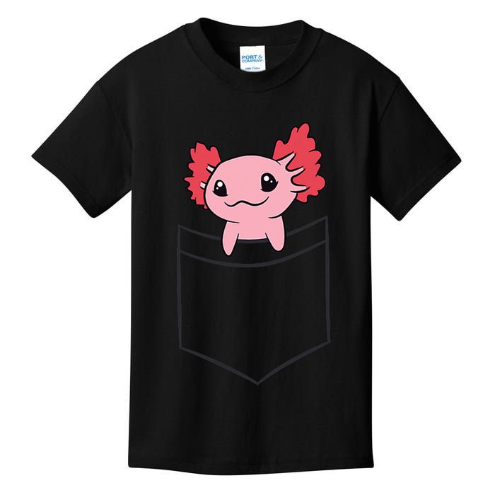 Axolotl In The Pocket Cute Baby Axolotl Kids T-Shirt