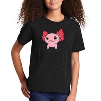 Axolotl In The Pocket Cute Baby Axolotl Kids T-Shirt