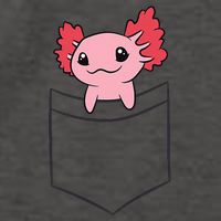 Axolotl In The Pocket Cute Baby Axolotl Vector Backpack