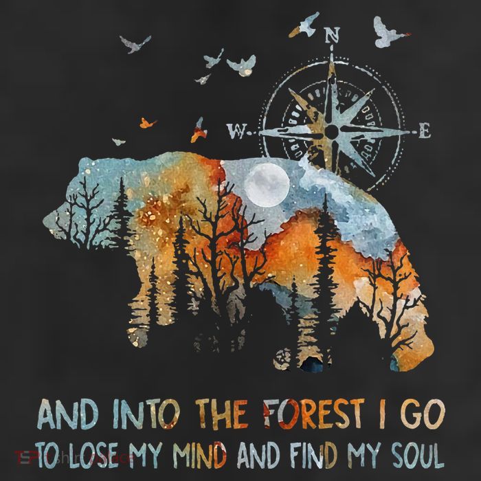 And Into The Forest I Go To Lose My Mind Camping Bear 11oz C Handle Ceramic Mug