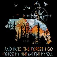 And Into The Forest I Go To Lose My Mind Camping Bear Poster