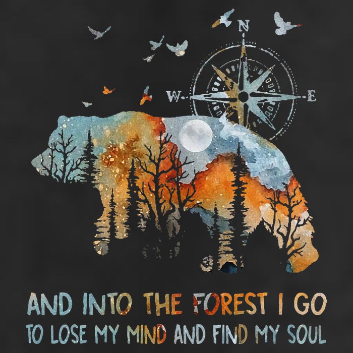 And Into The Forest I Go To Lose My Mind Camping Bear 25L Jumbo Tote