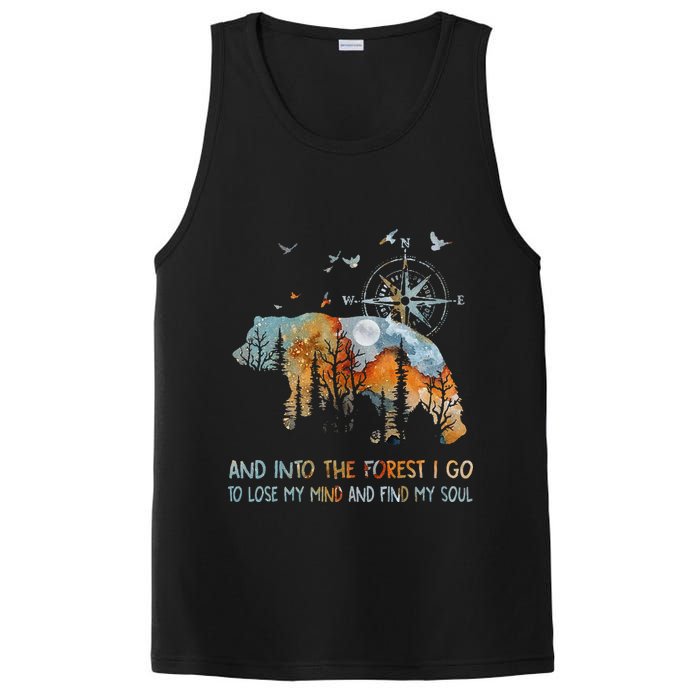 And Into The Forest I Go To Lose My Mind Camping Bear PosiCharge Competitor Tank