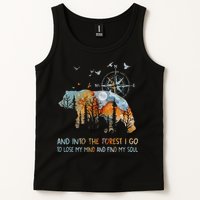 And Into The Forest I Go To Lose My Mind Camping Bear Tank Top