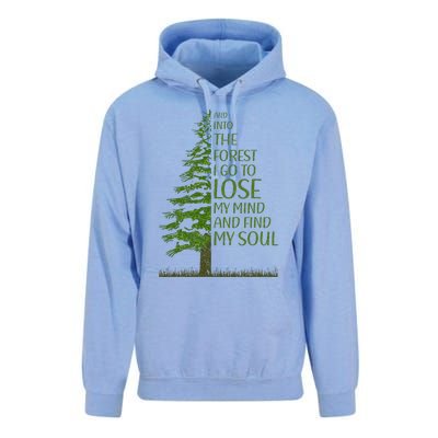 And Into The Forest I Go And Lose My Mind Funny Hikers Unisex Surf Hoodie