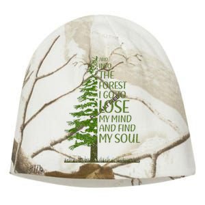 And Into The Forest I Go And Lose My Mind Funny Hikers Kati - Camo Knit Beanie