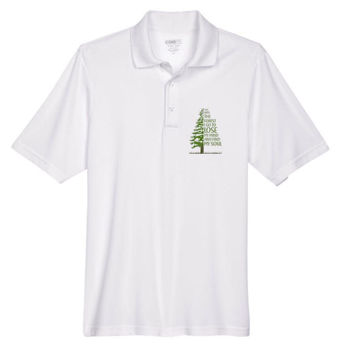 And Into The Forest I Go And Lose My Mind Funny Hikers Men's Origin Performance Pique Polo