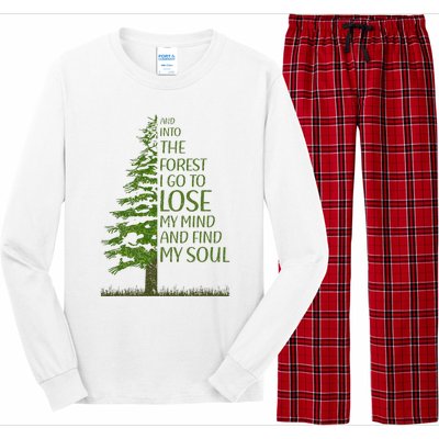 And Into The Forest I Go And Lose My Mind Funny Hikers Long Sleeve Pajama Set