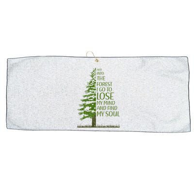 And Into The Forest I Go And Lose My Mind Funny Hikers Large Microfiber Waffle Golf Towel