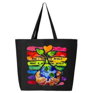 And I Think To Myself What A Wonderful World Earth Day 25L Jumbo Tote