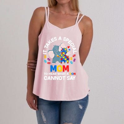 Autism It Takes A Special Mom Autistic Son Proud Autism Mom Gift Women's Strappy Tank