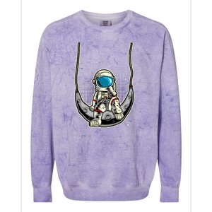 Astronaut In The Moon Colorblast Crewneck Sweatshirt