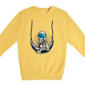 Astronaut In The Moon Premium Crewneck Sweatshirt