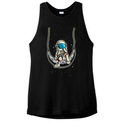 Astronaut In The Moon Ladies PosiCharge Tri-Blend Wicking Tank