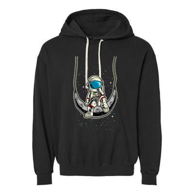 Astronaut In The Moon Garment-Dyed Fleece Hoodie