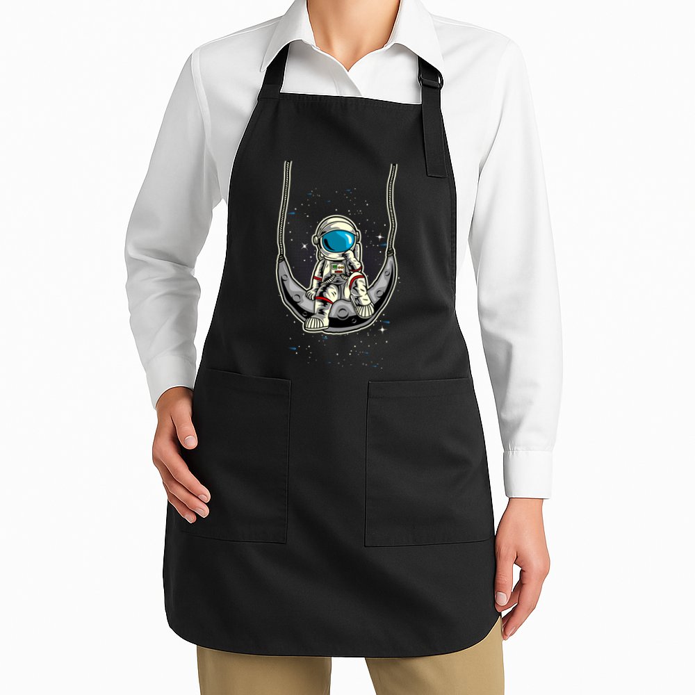 Astronaut In The Moon Apron