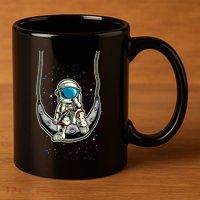 Astronaut In The Moon 11oz C Handle Ceramic Mug