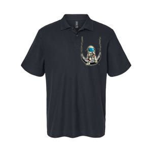 Astronaut In The Moon Softstyle Adult Sport Polo