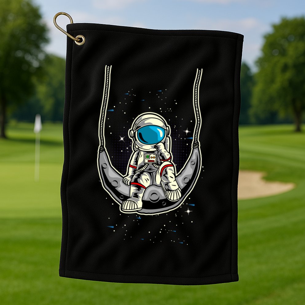 Astronaut In The Moon Golf Towel