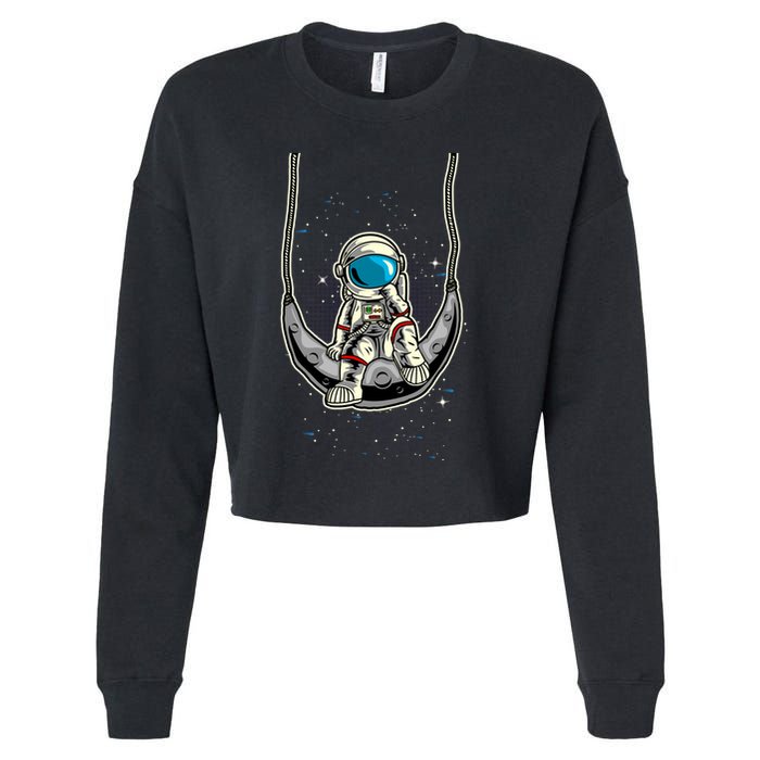 Astronaut In The Moon Cropped Pullover Crew