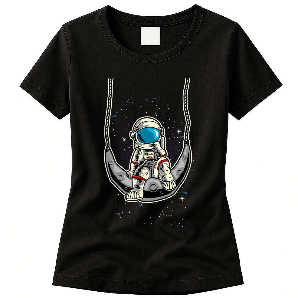 Astronaut In The Moon Womens T-Shirt
