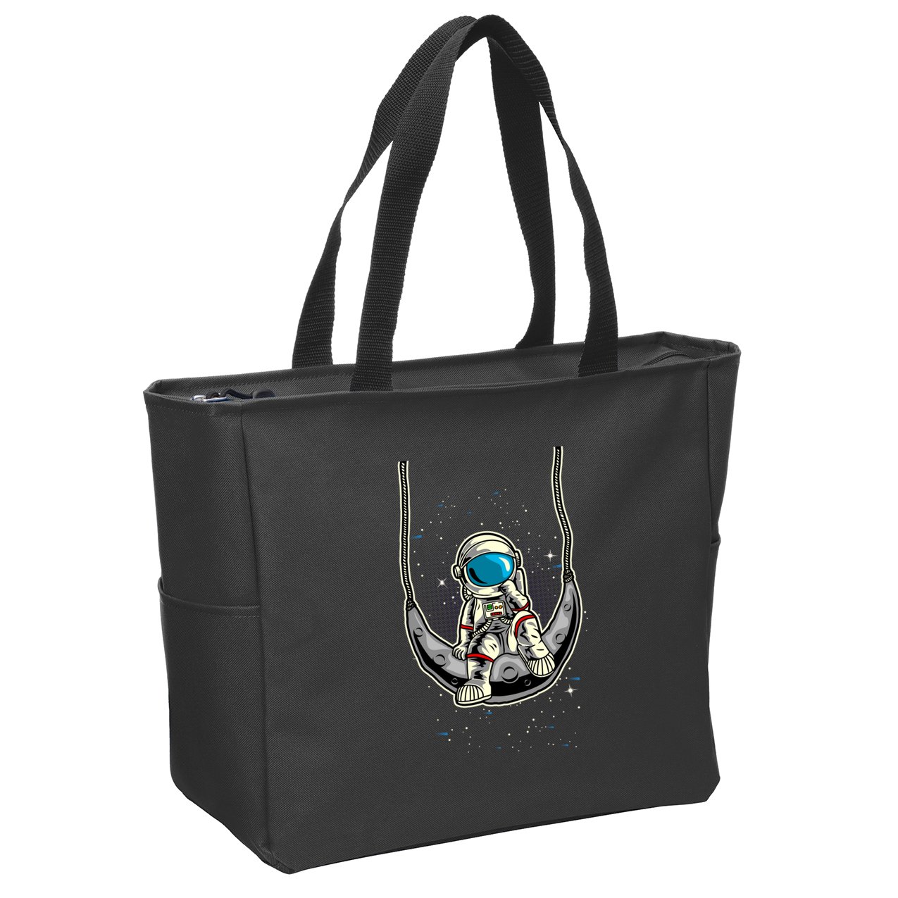Astronaut In The Moon Zip Tote Bag